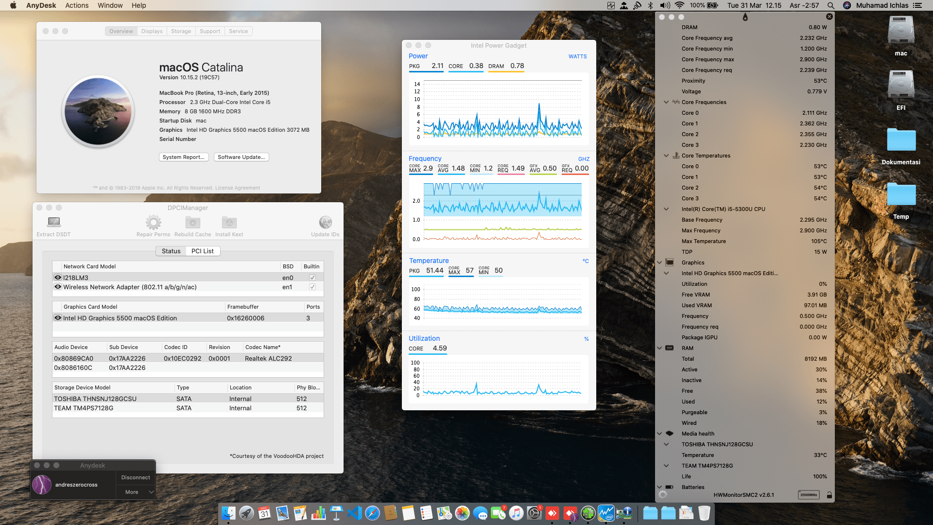Lenovo Thinkpad X250 3rd [Broadwell   Intel HD 5500] 1